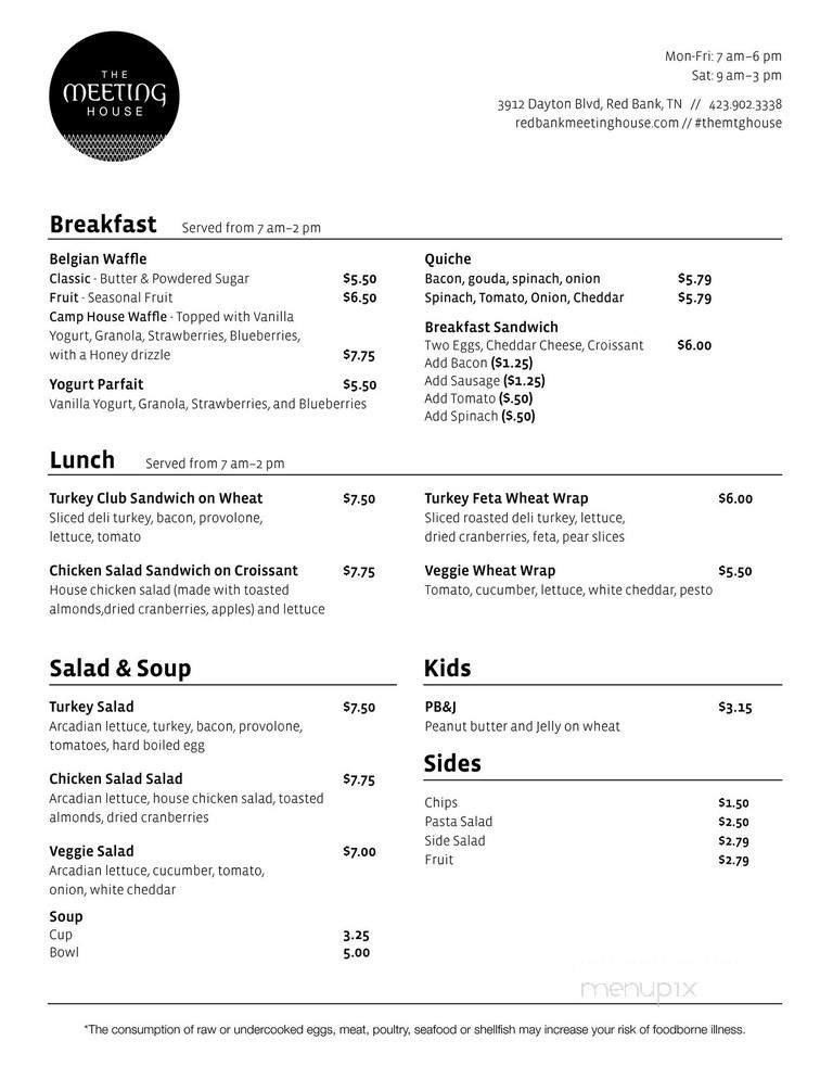 Menu page 1