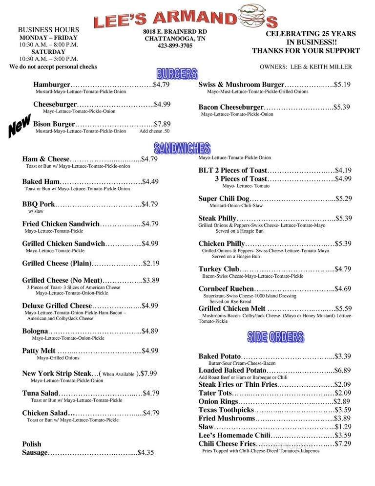 Menu page 1