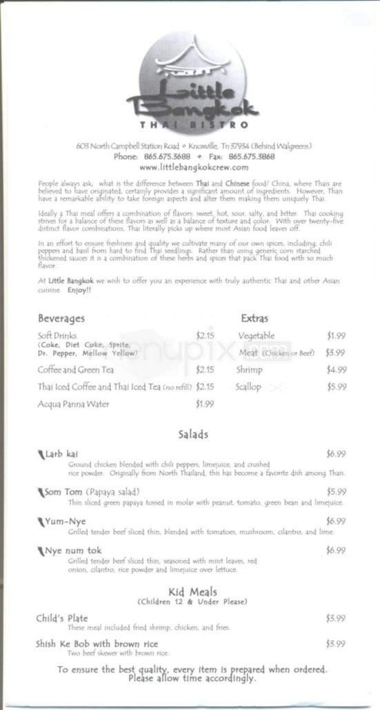 Menu page 1