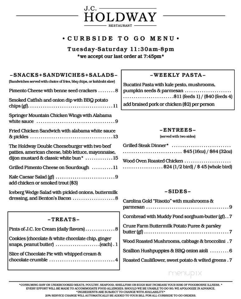 Menu page 1