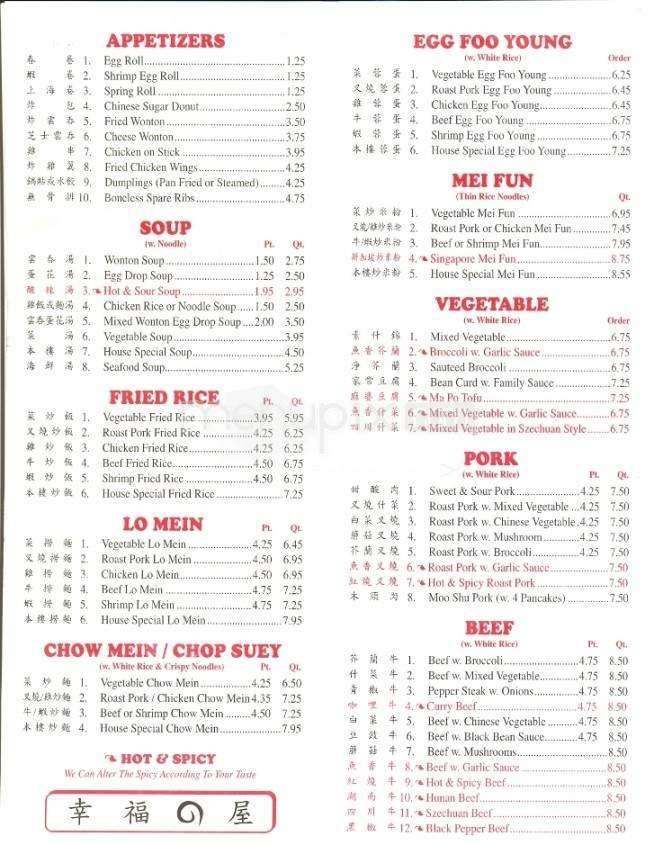 Menu page 2