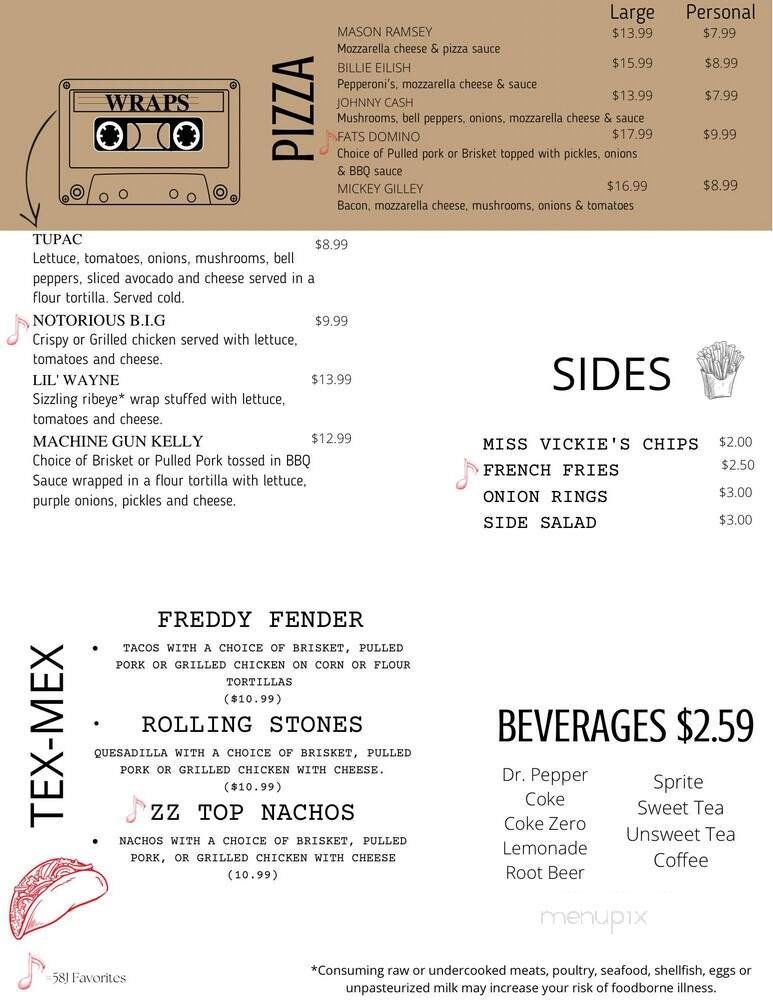 Menu page 1