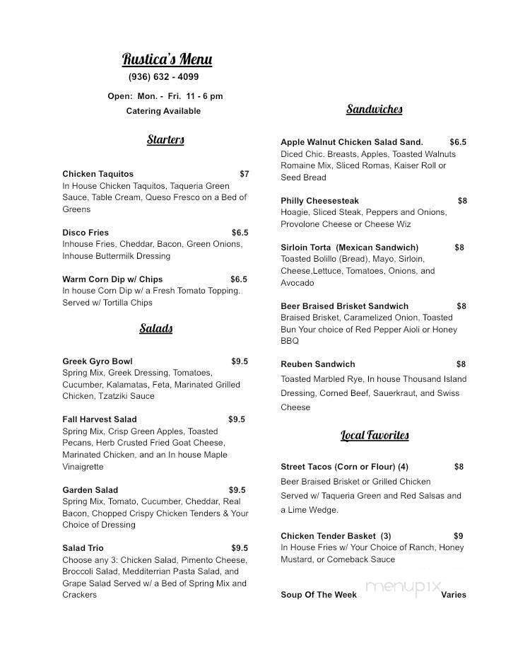 Menu page 2