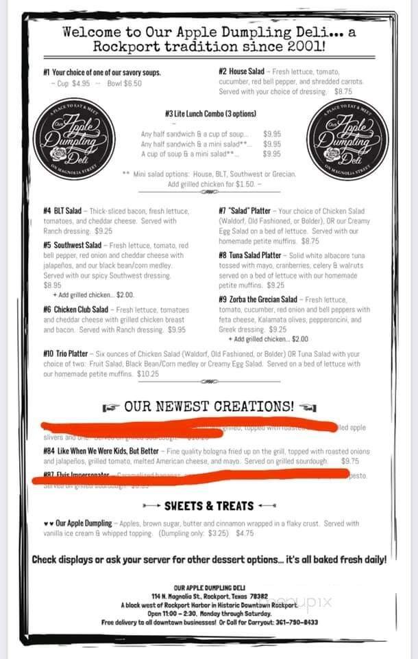Menu page 1