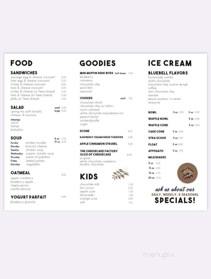 Menu page 1