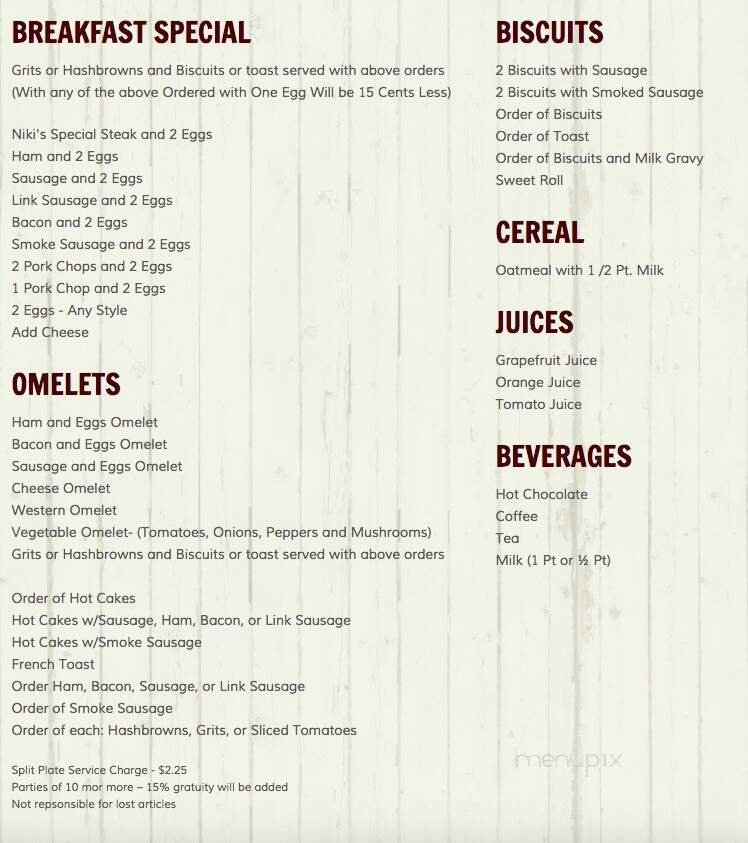 Menu page 2