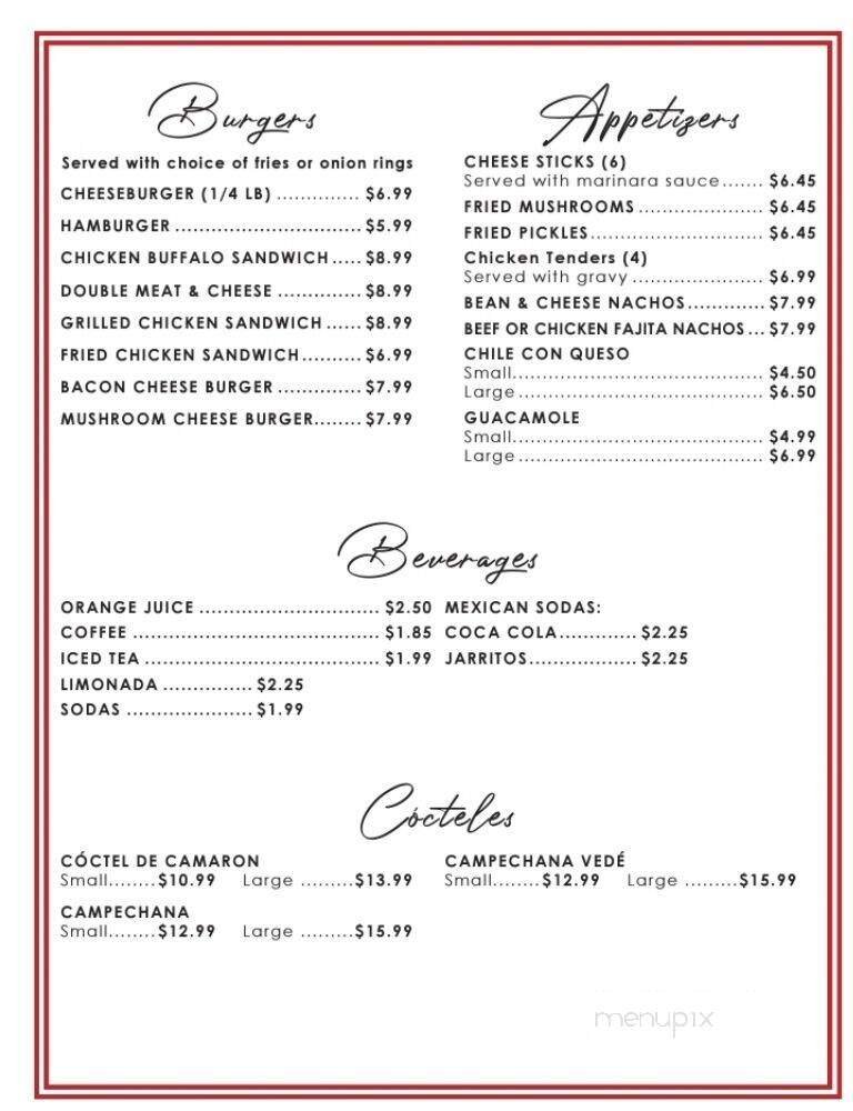 Menu page 1