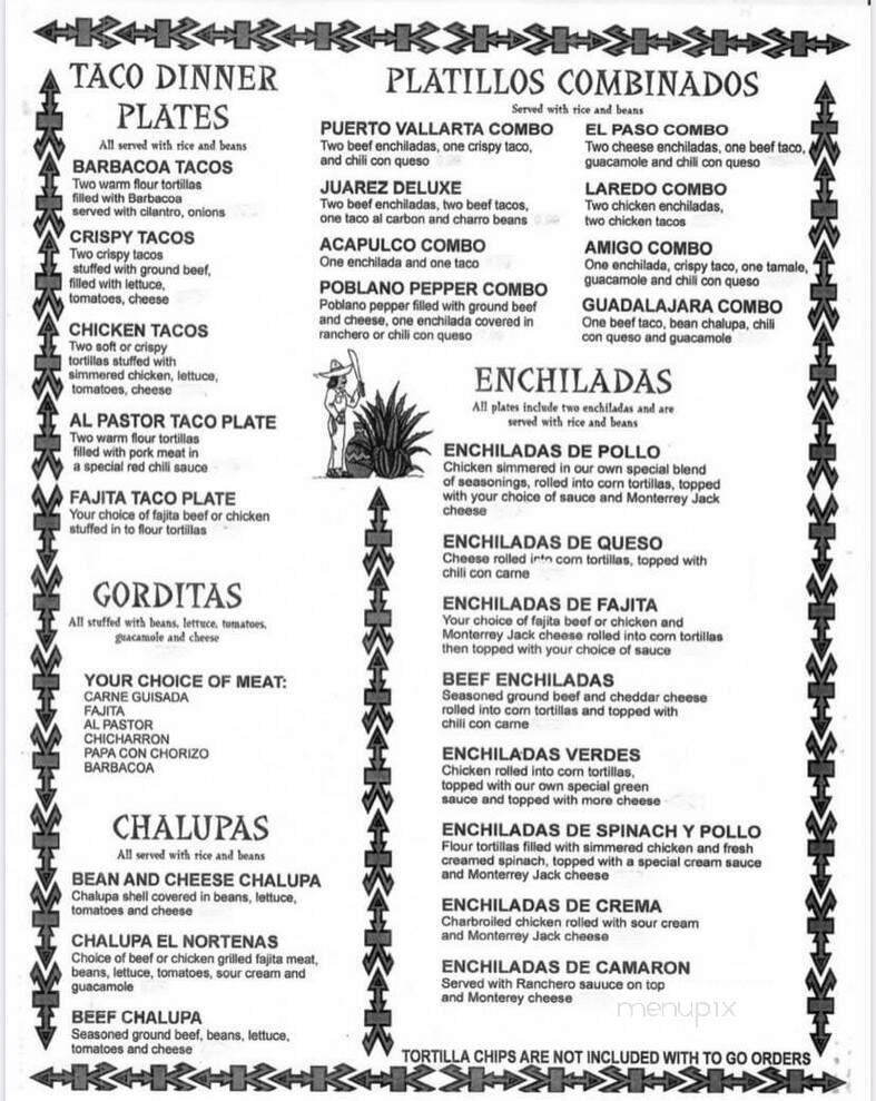 Menu page 1
