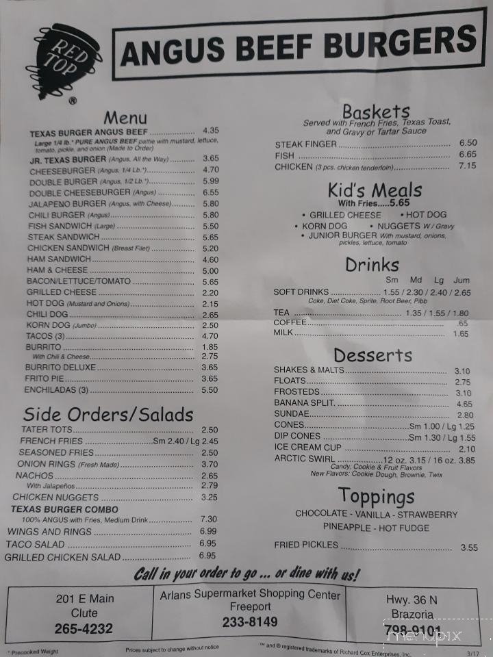 Menu page 1