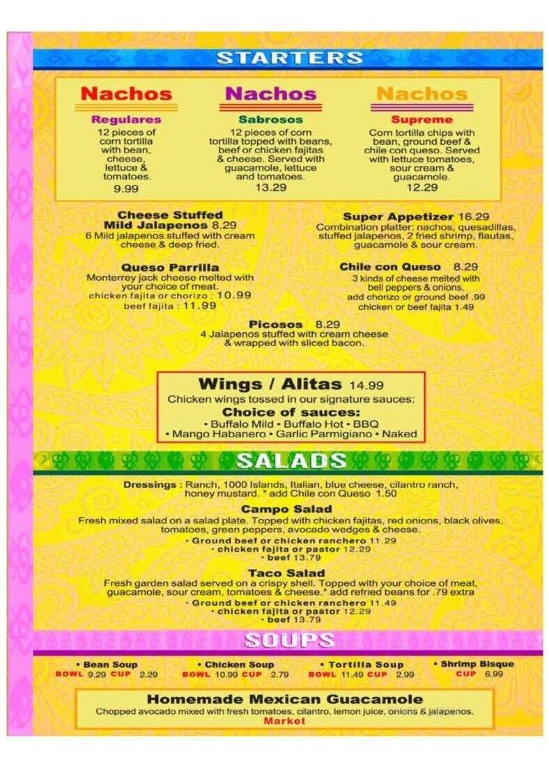 Menu page 2