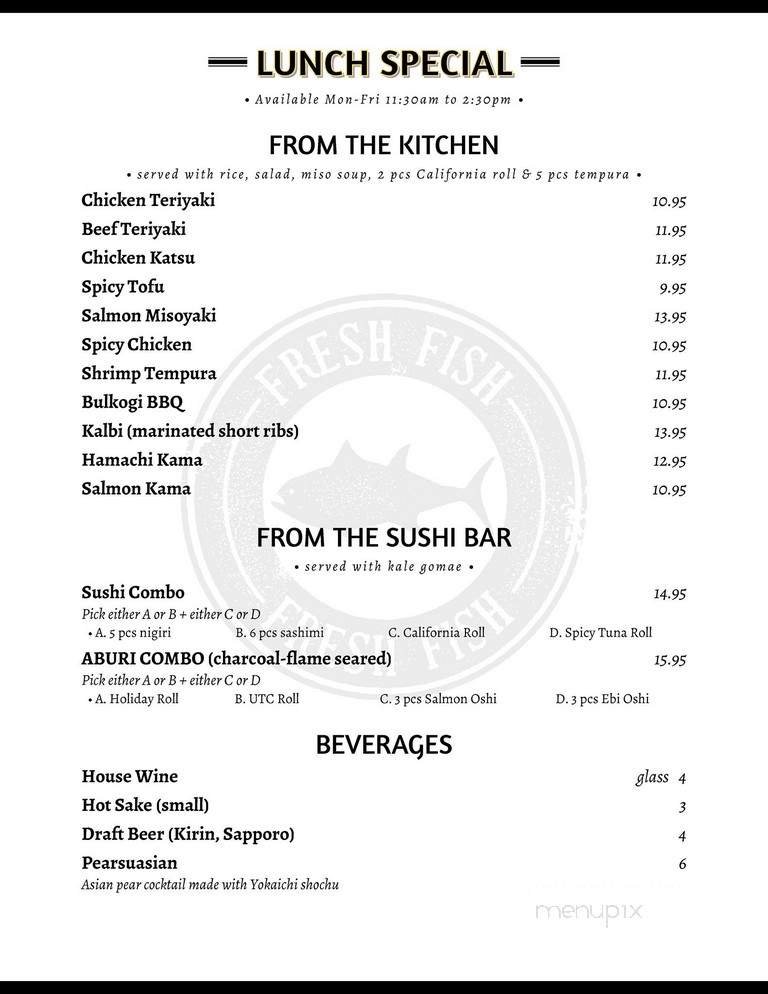 Menu page 1