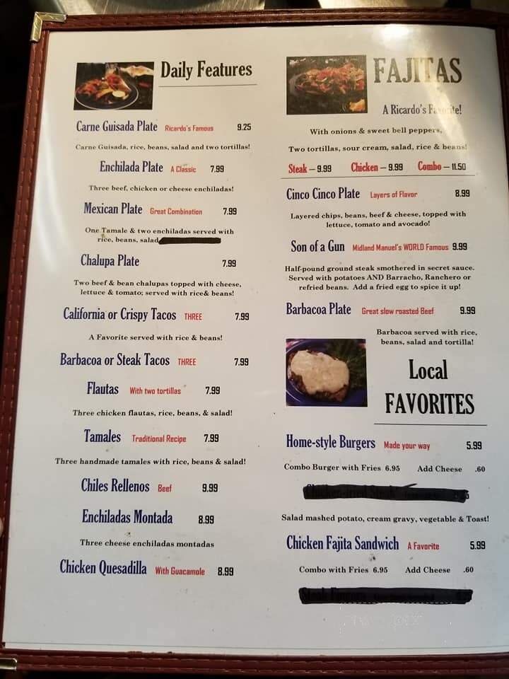 Menu page 2
