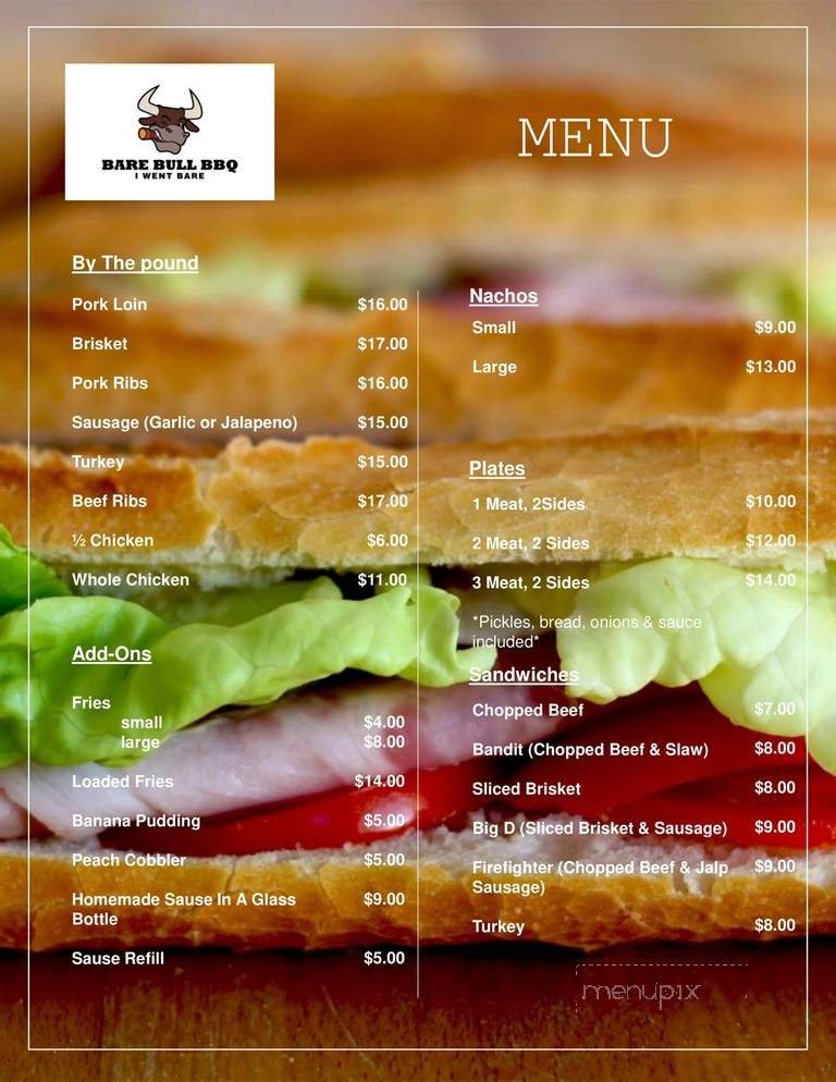 Menu page 1