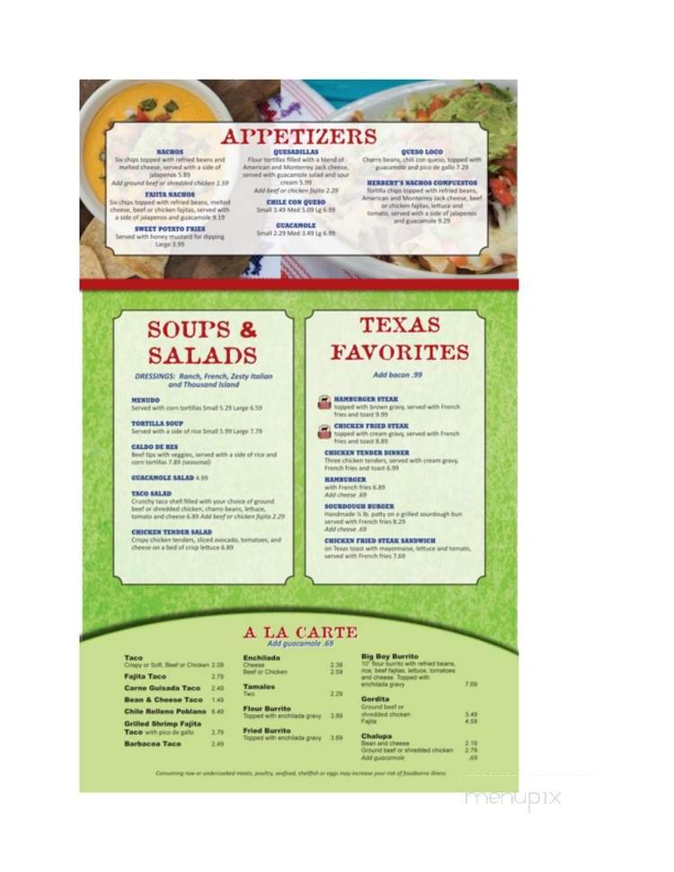 Menu page 1