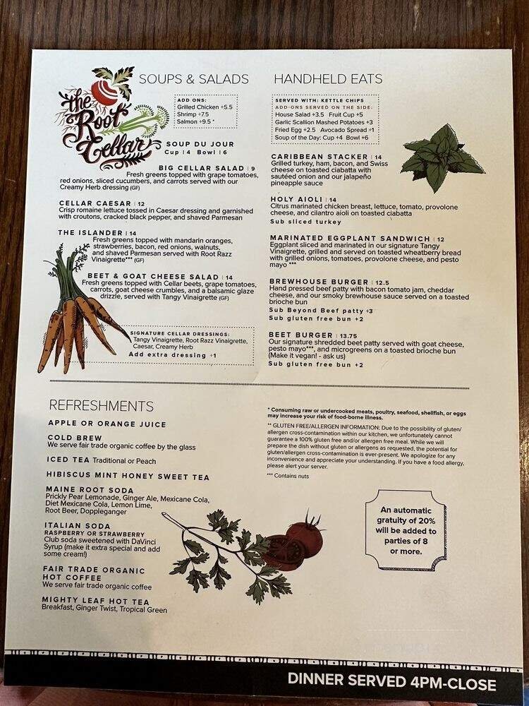Menu page 1