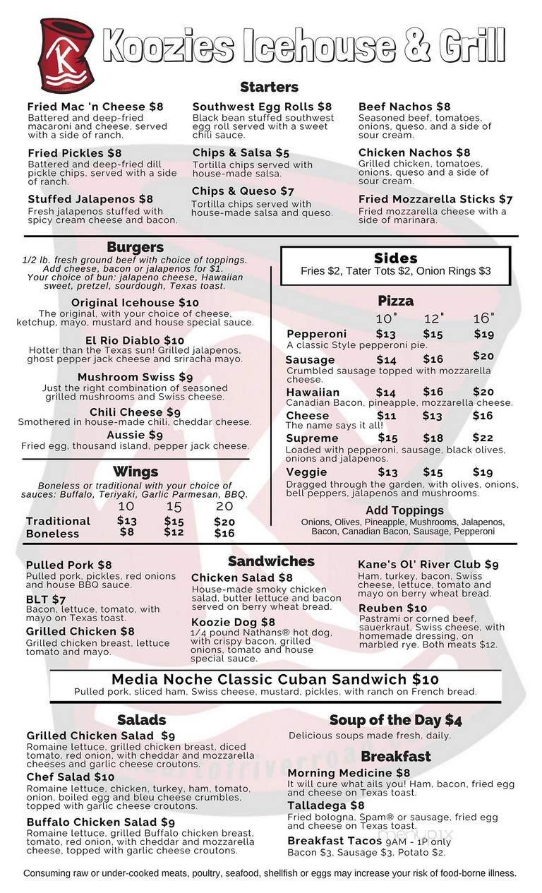 Menu page 1