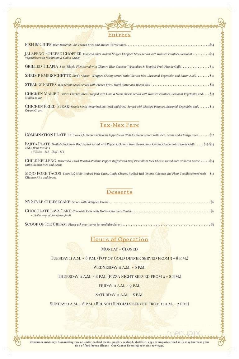 Menu page 1
