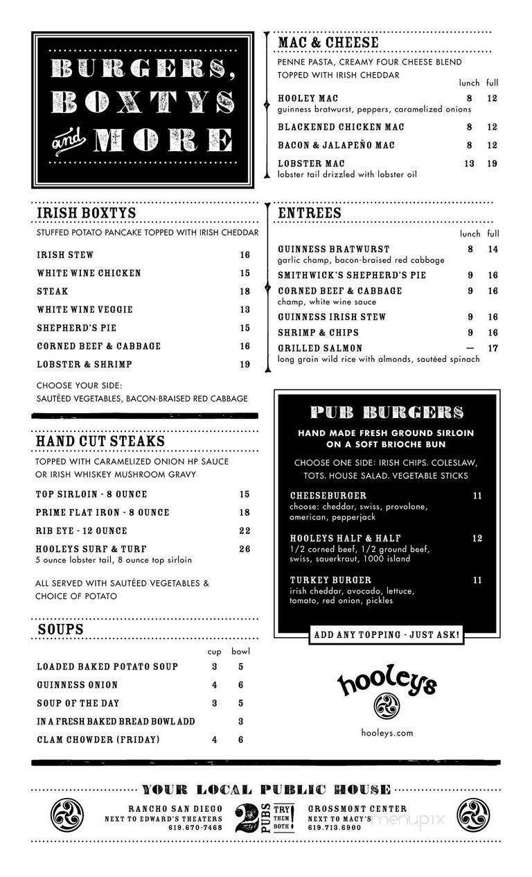 Menu page 1