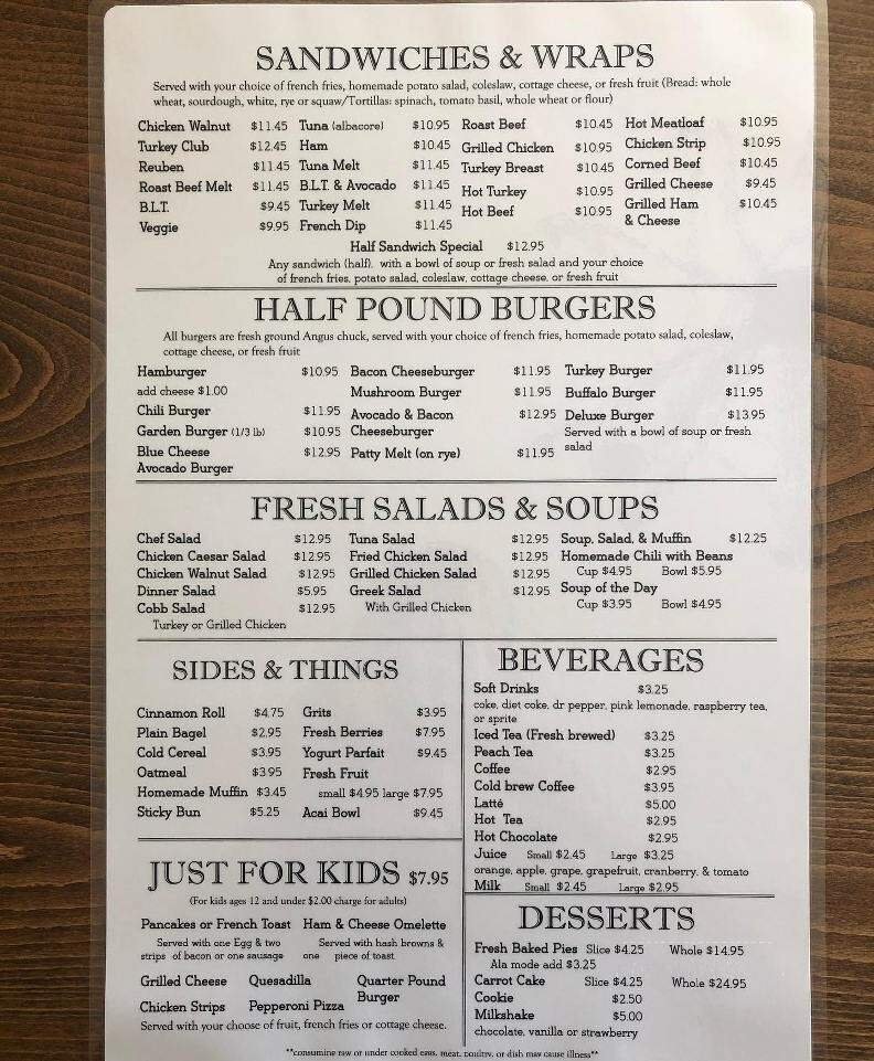 Menu page 1