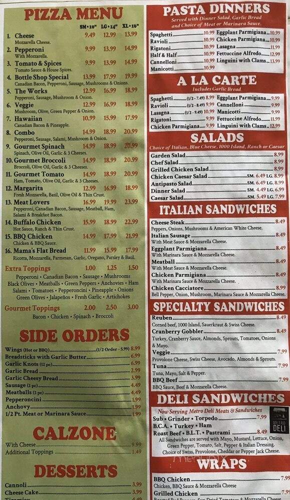 Menu page 3