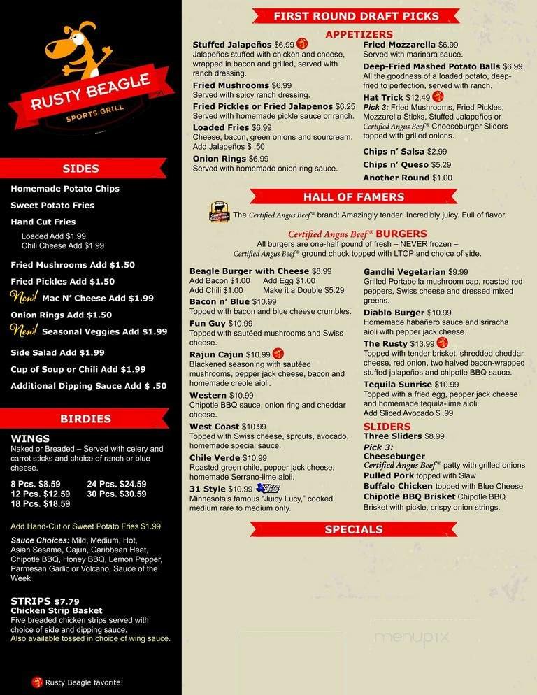 Menu page 1