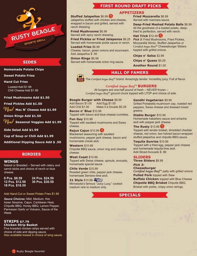 Menu page 1