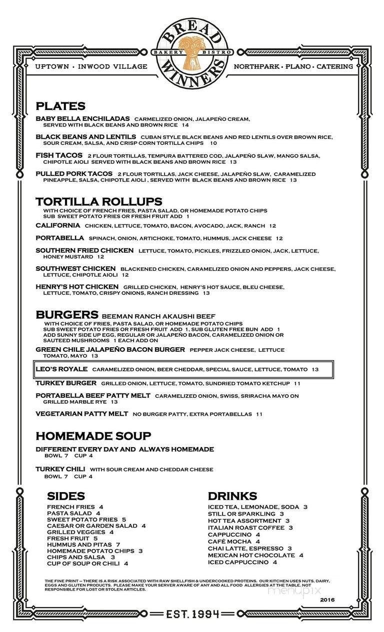 Menu page 2