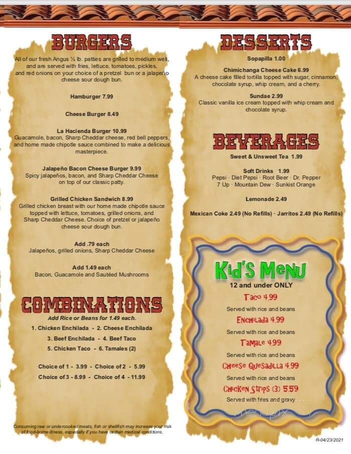 Menu page 2
