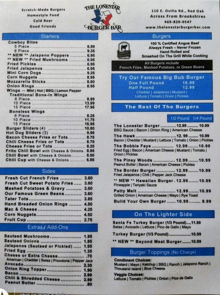 Menu page 1