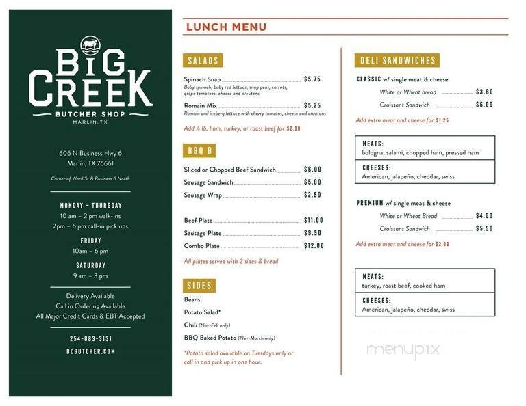 Menu page 2