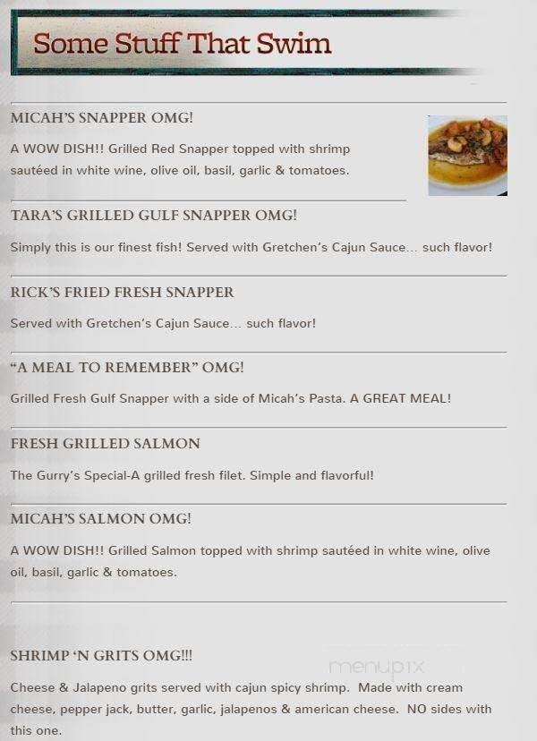Menu page 1