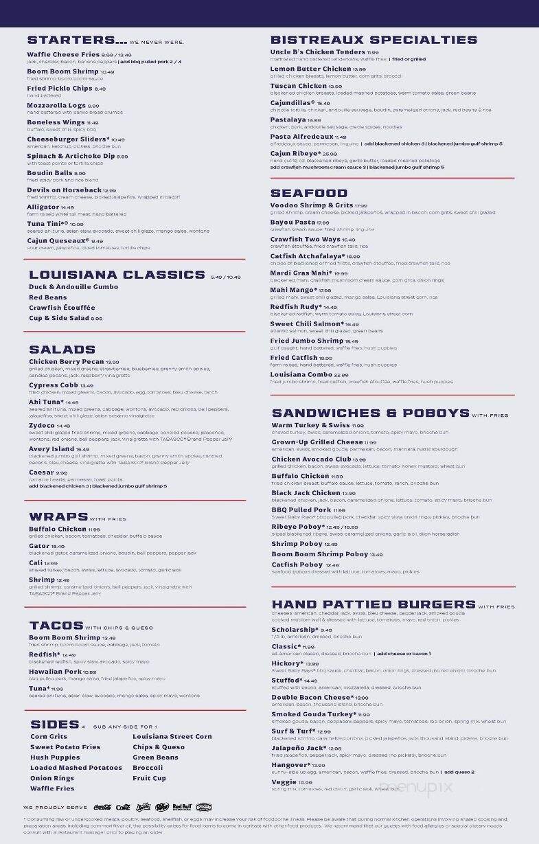 Menu page 1
