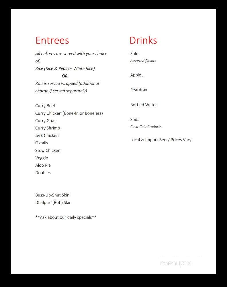 Menu page 1