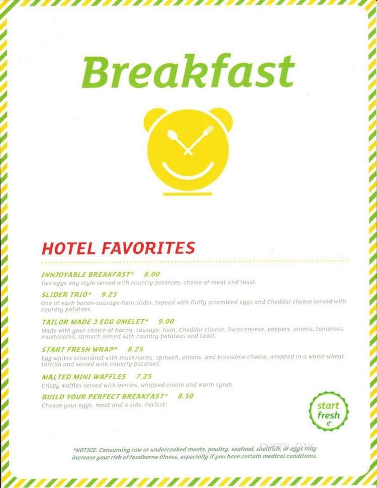 Menu page 1