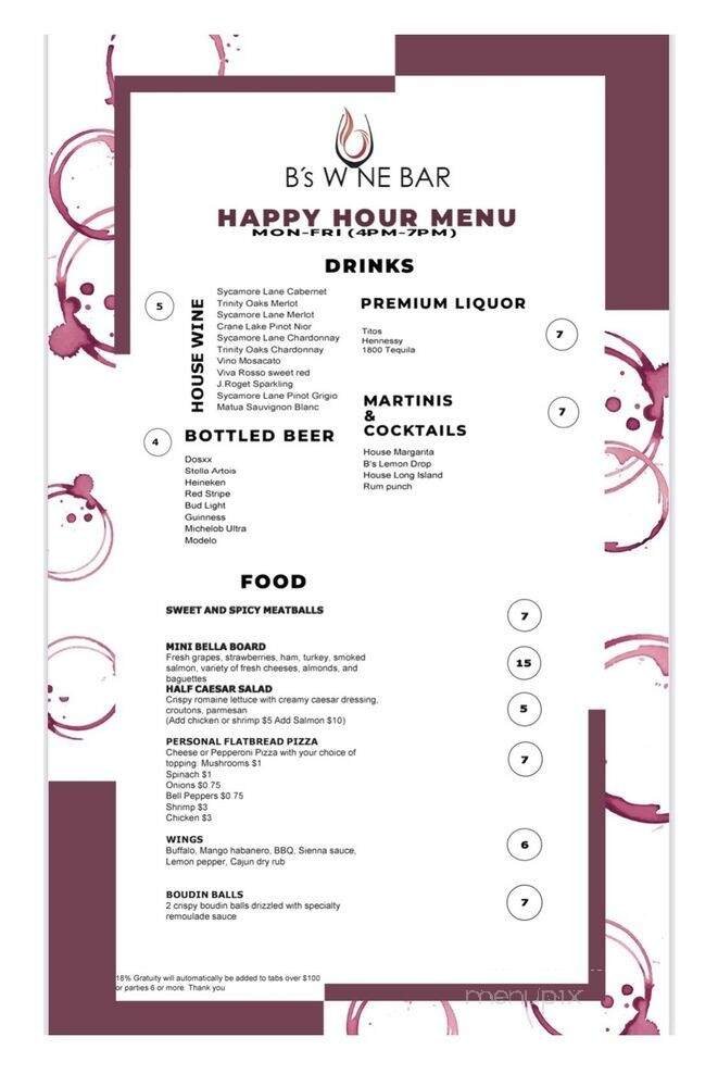 Menu page 1