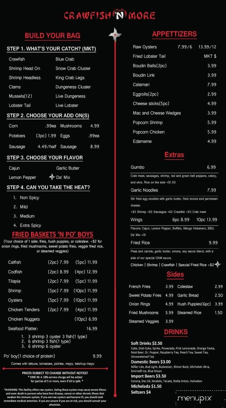 Menu page 1