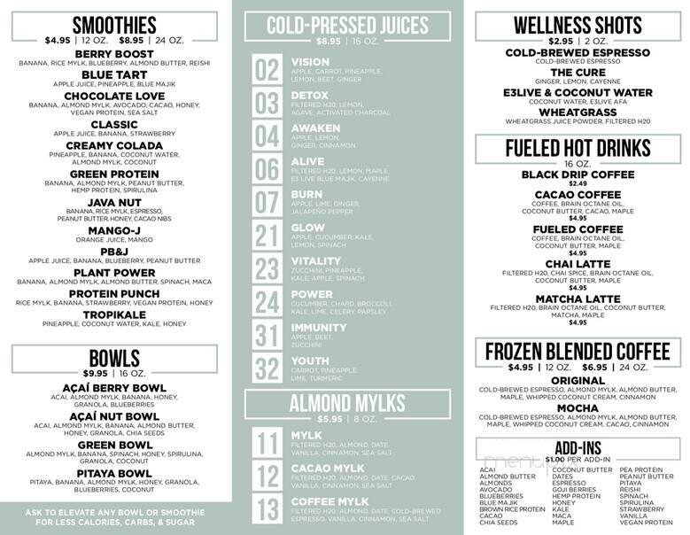 Menu page 1