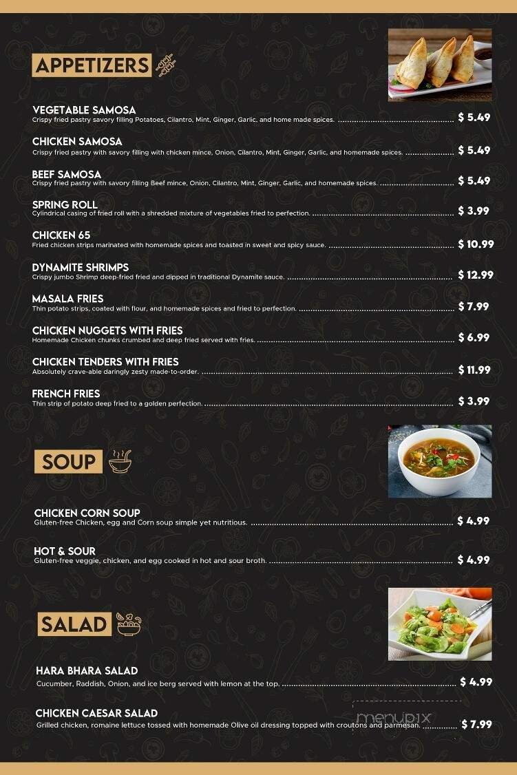 Menu page 1