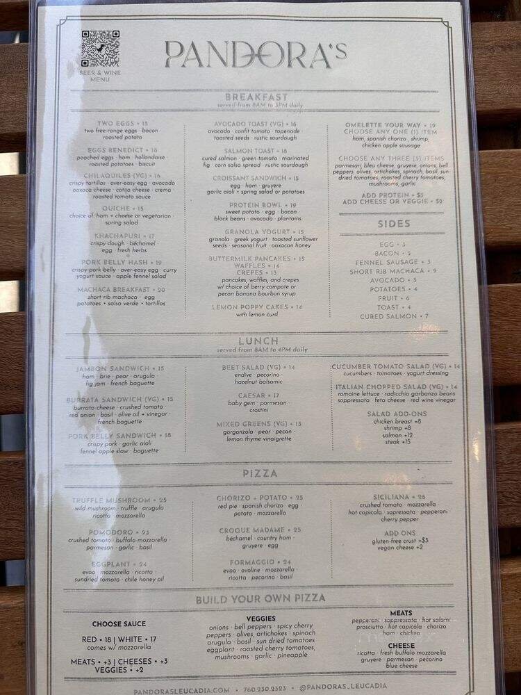 Menu page 1