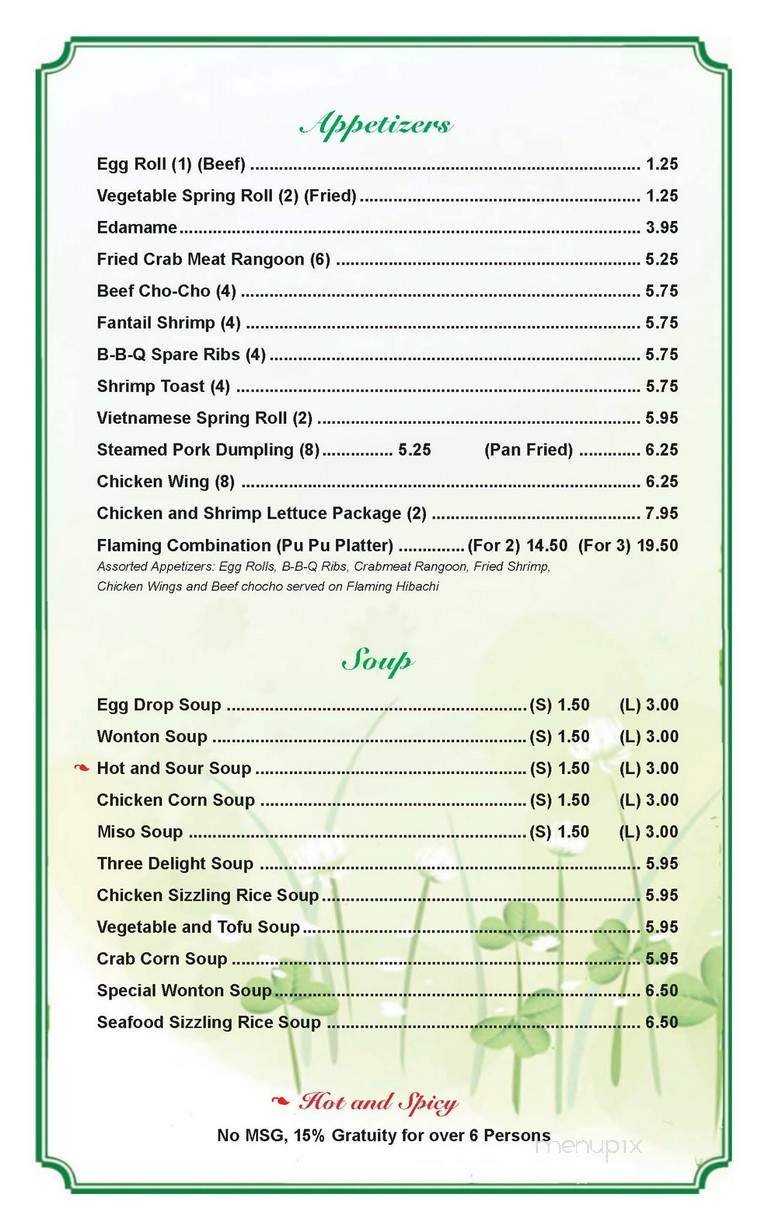 Menu page 2