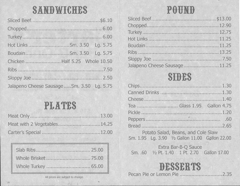 Menu page 1
