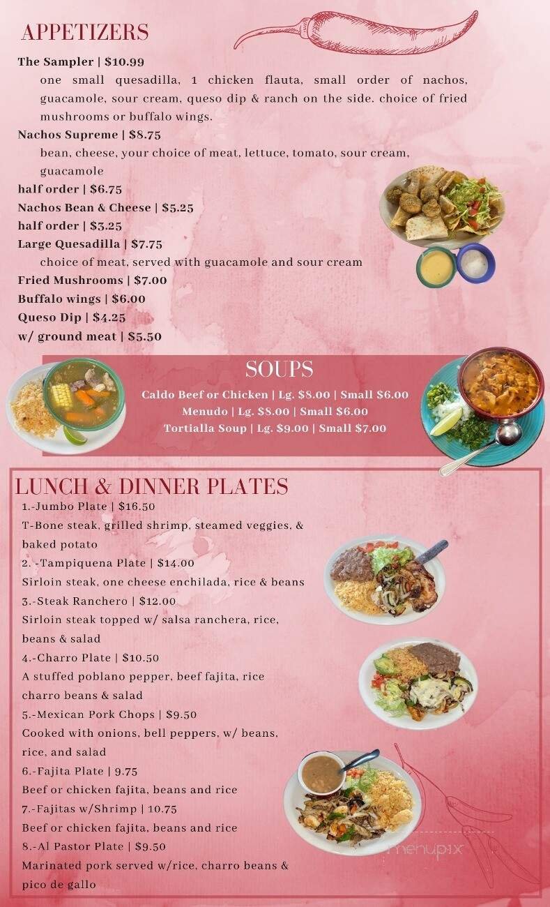 Menu page 1