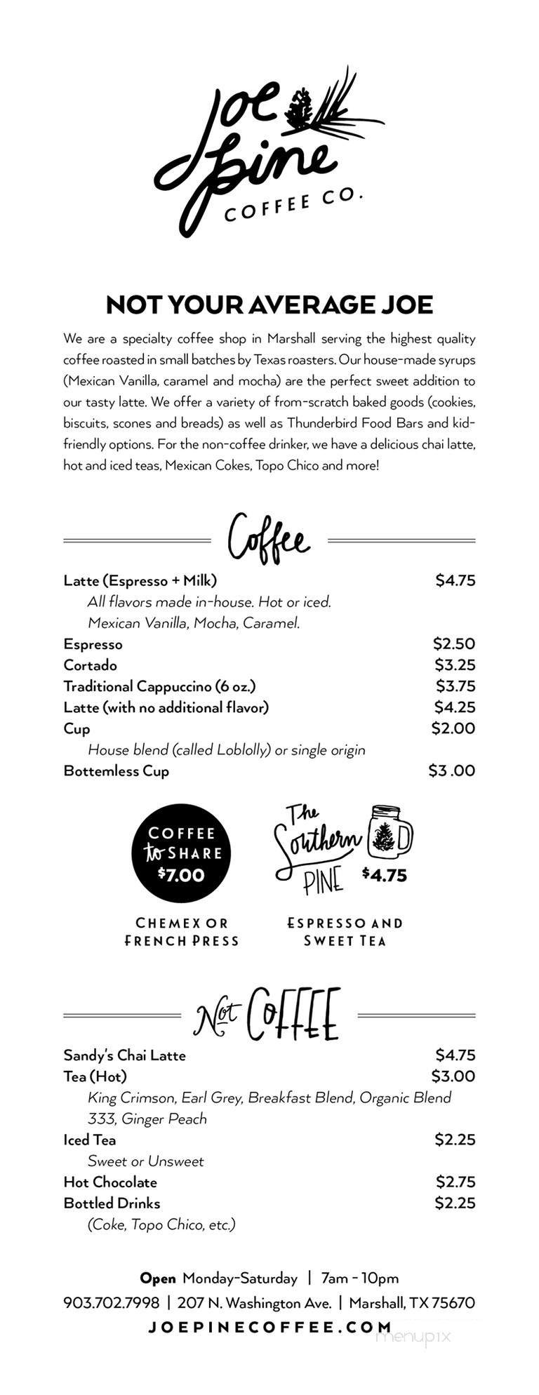 Menu page 1