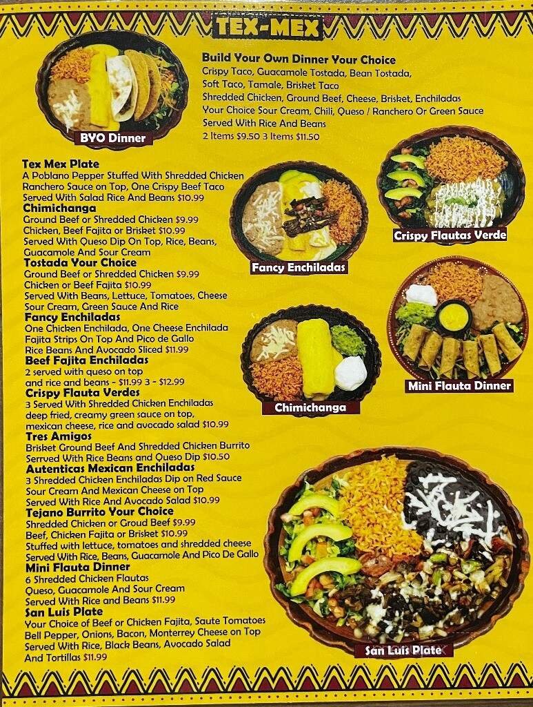 Menu page 1
