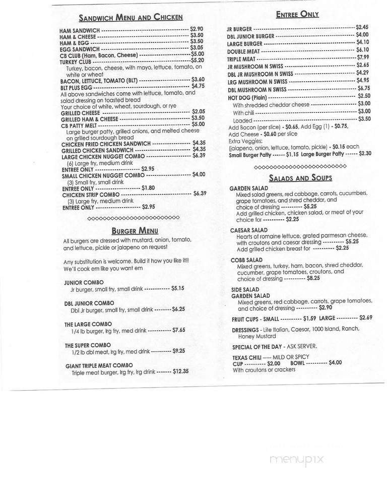 Menu page 1