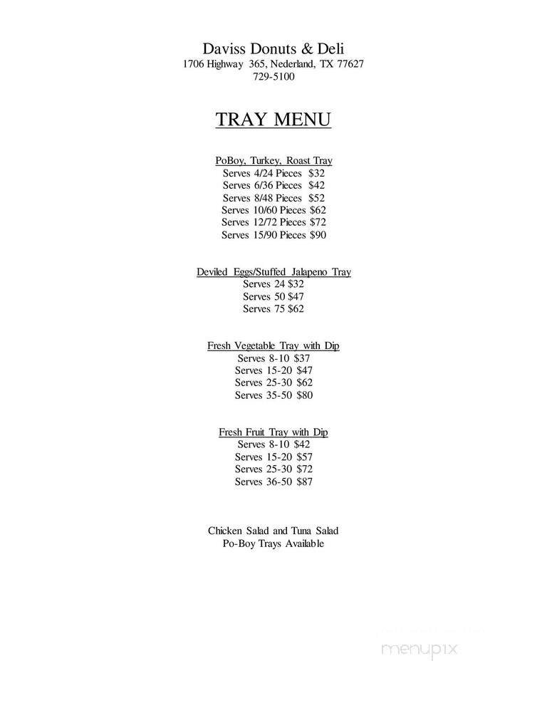 Menu page 1