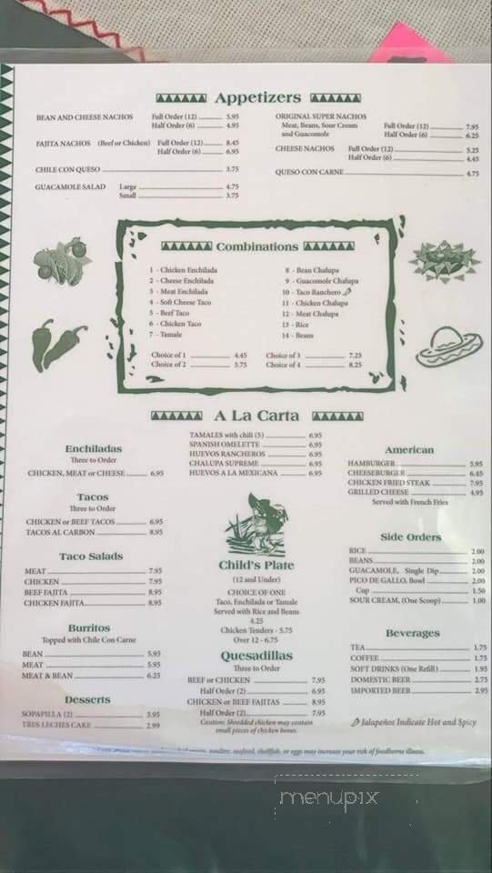 Menu page 1