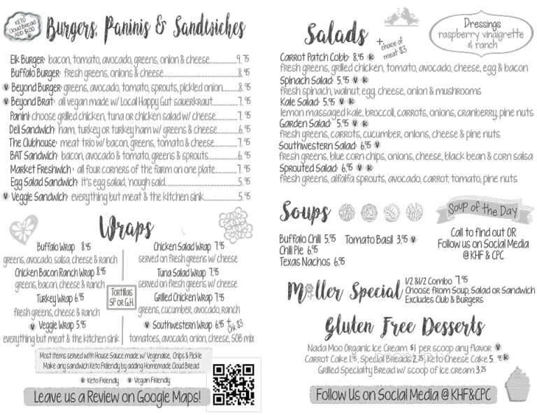 Menu page 1