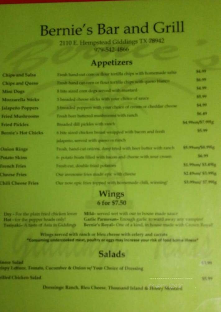 Menu page 2