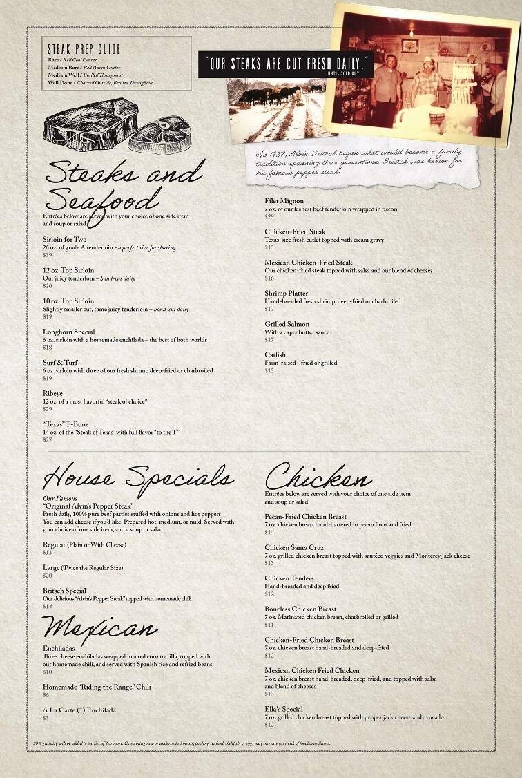 Menu page 1